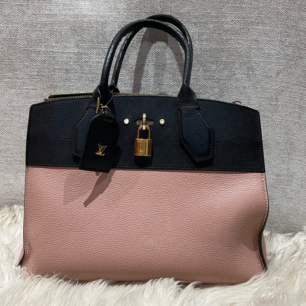 Louis Vuitton City Steamer MM Pink/Black Hand Bag